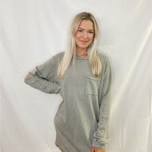 Rustic olive long sleeve dress.